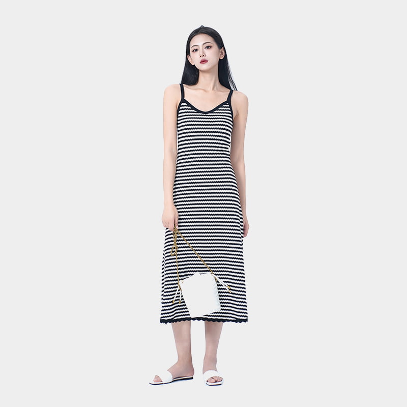 Lace-Trim Striped Knit Tank Maxi Dress Lace-Trim Striped Knit Tank Maxi Dress